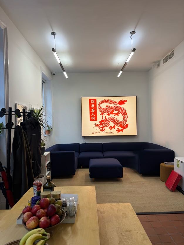 365 Finance breakout lounge with seating area